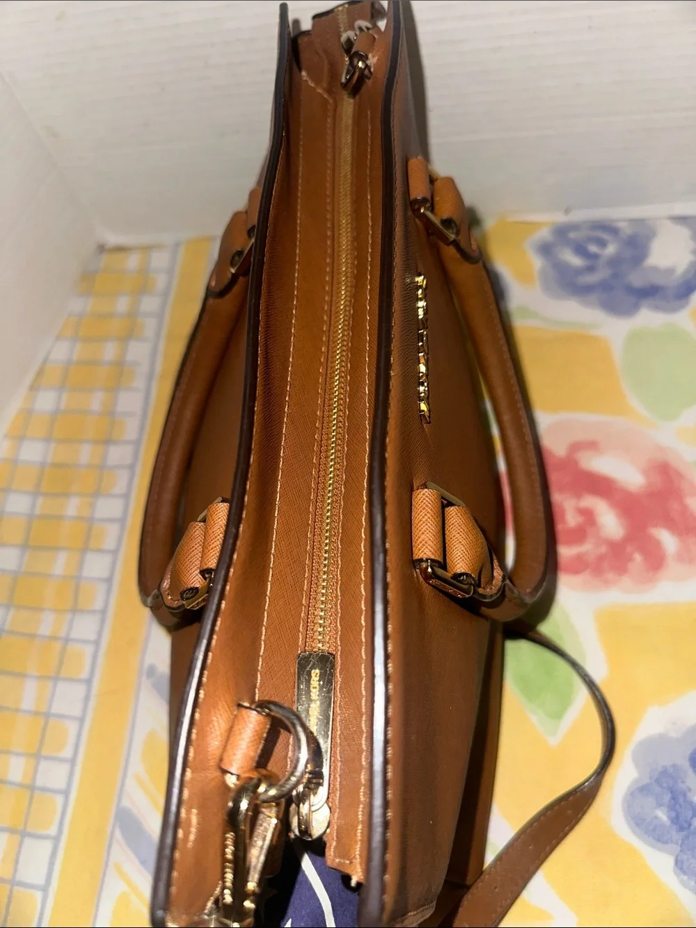 MICHAEL KORS  large Selma saffiano leather satchel